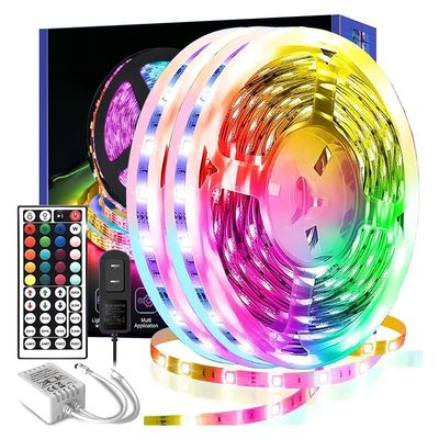 5050 RGB Câmbio de cor Sincronização de música Ambiente Bluetooth Smart Strip Light para decoração