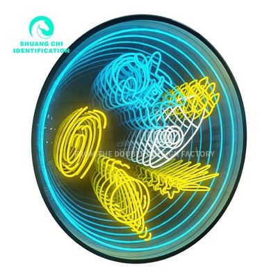 Espelho de neon acrílico de interiores - Uma combinação perfeita de arte e precisão