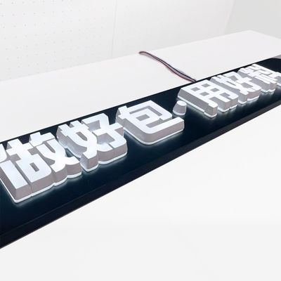 Iluminação traseira Iluminação de metal Iluminação de carta LED Sinais de acrílico aço inoxidável Caracter luminoso para exibição