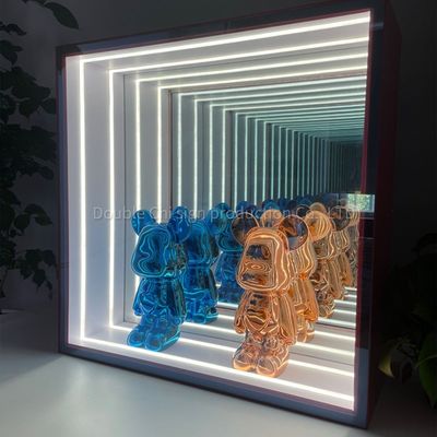 Indoor Outdoor pendurar parede led mudança de cor luz decorativa abismo infinito espelho de exibição de espelho armário