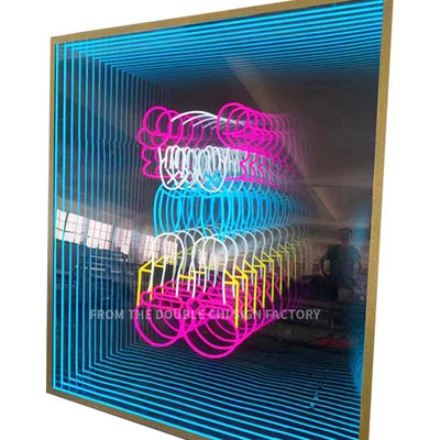 3D Magic Multicolor Mil Camada Abissal Neon Mirror Infinito Sim Suporte Dimmer 1-