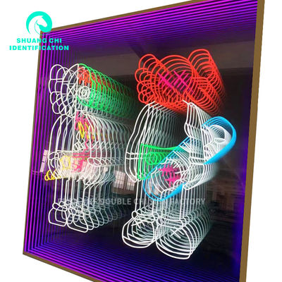 3D Magic Multicolor Mil Camada Abissal Neon Mirror Infinito Sim Suporte Dimmer 1-