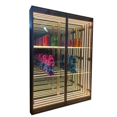 Dimensão personalizada Espelho de infinito LED 3D para exibição e decoração DC12V/AC110-220V