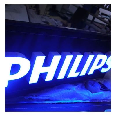 Alto brilho Luz LED Letras de aço inoxidável Sinais eletrônicos Caracter luminoso