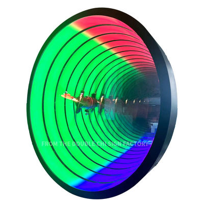 Signo de carta de túnel LED de vidro com efeito de espelho infinito e tensão DC12V/AC110-220V