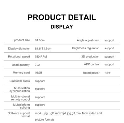 Alto brilho 2300 3D Hologram Display Rotate Ad Player LCD Digital Signage para o seu