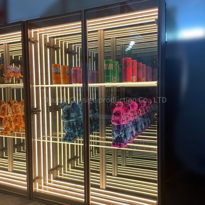 Dimensão personalizada Tendências da moda Abismo Espelho Caso de exibição para modelos de pão e tabaco