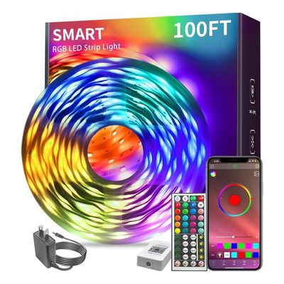 Lâmpadas de banda LED multicolor para residências SK6812 SMD 5050 RGB com aplicativo