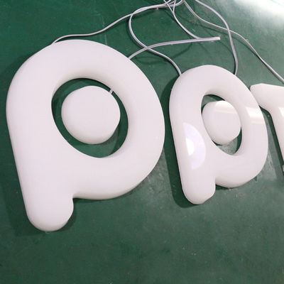 Caracteres luminosos LED Lâmpadas de letras Sinais de parede para exibição de publicidade exterior interior