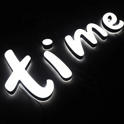 Caracteres luminosos LED Lâmpadas de letras Sinais de parede para exibição de publicidade exterior interior