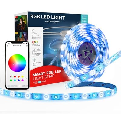 Wifi Smart Multi-Color 5m 12v 5050 RGB LED Strip Light para iluminação doméstica personalizável
