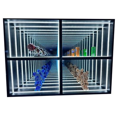Loja de retalho Magic Mirror Display Case com espessura personalizada e luminária LED