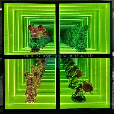 Loja de retalho Magic Mirror Display Case com espessura personalizada e luminária LED