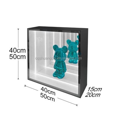 Loja de retalho Magic Mirror Display Case com espessura personalizada e luminária LED