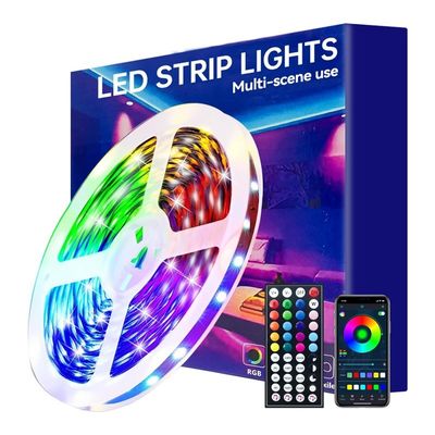 5m/10m Kit LED Sincronização de música Controle de voz Google Home Alexa Tuya 5050 RGB LED Strip Lights