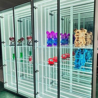 Caixa de visualização de vidro LED de alta luminosidade atraente para visualização de vinho e cerveja