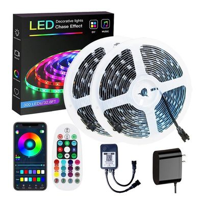 5M 10M 15M 20M 30M Luz LED com cores RGB Controlada pela Alexa e Google Home