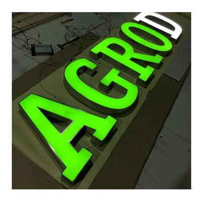 Alto brilho LED Ilumina logotipo sinal acrílico para estação de ônibus placa de exibição exterior