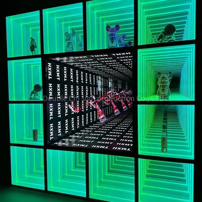 LED Strip Light Infinity Mirror Display Case para loja de vendas de móveis de showroom personalizado