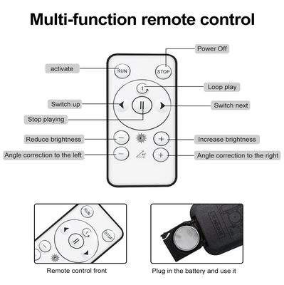 Holographic LED Display 8 Blades Projector de Hologramas 3D Ventilador com controle de aplicativo