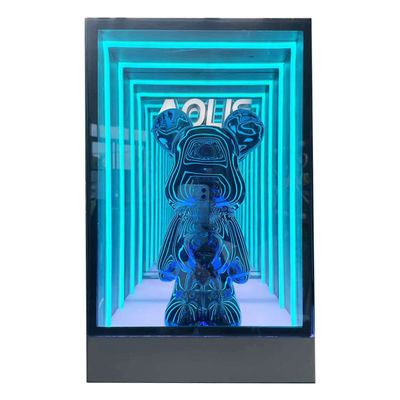 Vinho Vermelho Champagne Cerveja Abismo Espelho Caso de Display para LED Fonte de Luz Interior Exterior