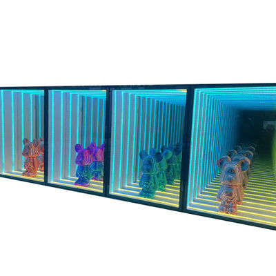 Vinho Vermelho Champagne Cerveja Abismo Espelho Caso de Display para LED Fonte de Luz Interior Exterior