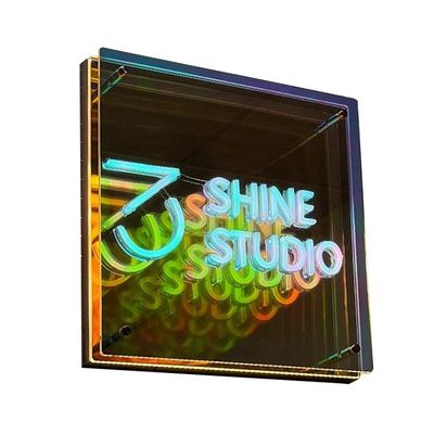Espelhos de infinito personalizados Letras de rastreamento de LED Letras de canal para fácil instalação
