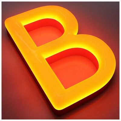 Logotipo personalizado Caracteres luminosos com iluminação de tira LED acrílica de aço inoxidável
