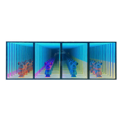 Dimensão personalizada Fashion Light Up 3D LED Infinity Mirror Display Case para itens da moda