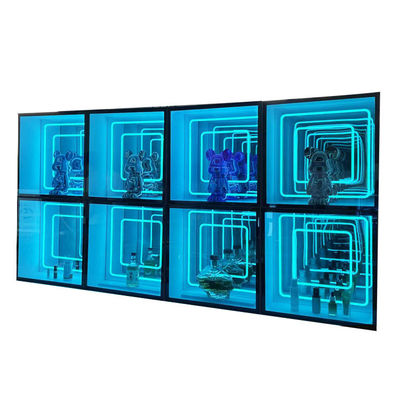 Dimensão personalizada Fashion Light Up 3D LED Infinity Mirror Display Case para itens da moda
