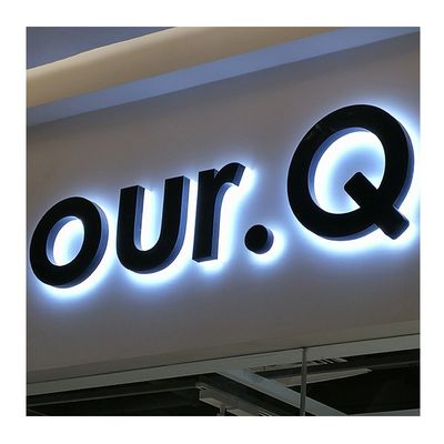 Display publicitário LED Light Box Sign com voltagem de entrada de 12V e caracteres luminosos