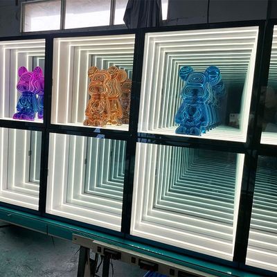 Fonte de luz LED de alto brilho Caso de exibição de espelho de ilusão de infinito personalizado