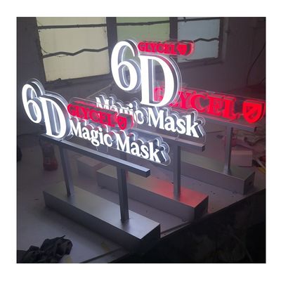 Sinais de letras do alfabeto LED personalizados de dois lados iluminados para exibição interna e externa