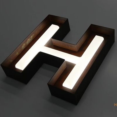 Sinais de letras do alfabeto LED personalizados de dois lados iluminados para exibição interna e externa
