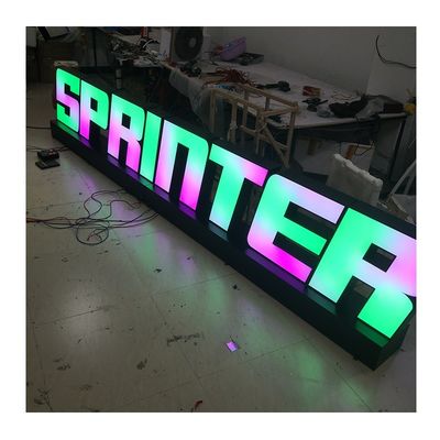 Luz LED de alto brilho Personalizado 3d sinal de letras acrílicas luminosas para loja ao ar livre