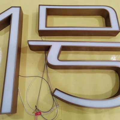 Luz LED de alto brilho Personalizado 3d sinal de letras acrílicas luminosas para loja ao ar livre