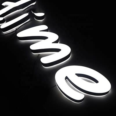 Shopping Mall Signage Custom LED Backlit Letters com luz de néon e letras de alumínio