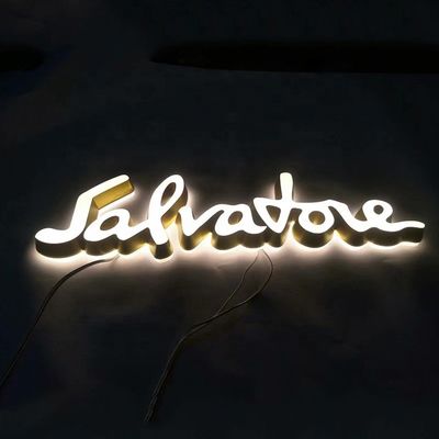 Shopping Mall Signage Custom LED Backlit Letters com luz de néon e letras de alumínio