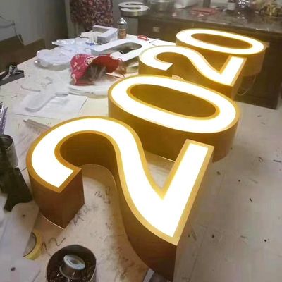 Shopping Mall Signage Custom LED Backlit Letters com luz de néon e letras de alumínio