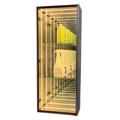 2024 Glass Jewelry 3D Infinity Mirror Display Case Luz LED de alto brilho Incluído