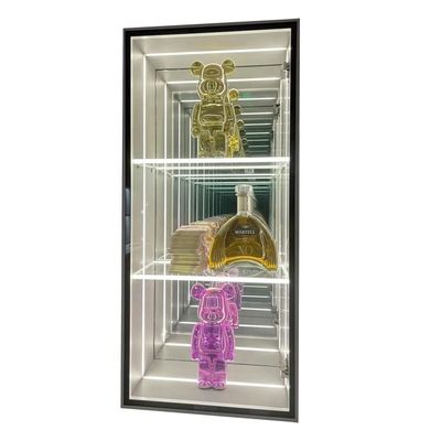 2024 Glass Jewelry 3D Infinity Mirror Display Case Luz LED de alto brilho Incluído