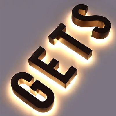 Fonte de luz de neon LED Cor personalizada de carta de aço inoxidável para shoppings