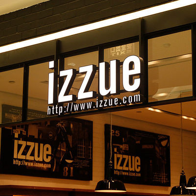 Display de publicidade interior e exterior de aço inoxidável acrílico LED