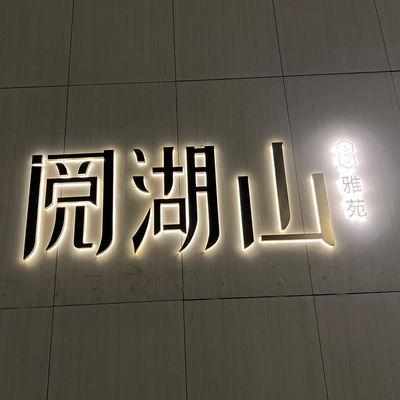 Display de publicidade interior e exterior de aço inoxidável acrílico LED