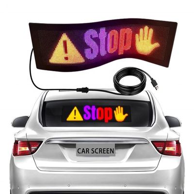 5mm Pixel Pitch Smart App Programação do sinal LED do carro para mensagens publicitárias flexíveis