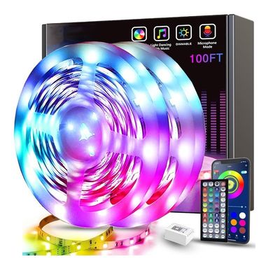 18/30/60 LEDs SMD5050 LED Flexível Light Strip kits DC 12V/24V para decoração comercial