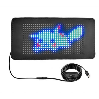 Painel de exibição de luz LED flexível de alto ângulo de visão para sinal de janela de carro Controle APP inteligente