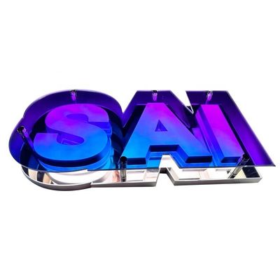 Consumo de energia personalizado Infinity Mirror Sign Logotipo 3D LED Letter Sinais eletrônicos