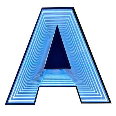 Delicado Espelho Infinito 3D LED Lâmpadas de Letras Publicitárias para Números de Casas Acrílicas