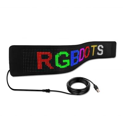 Display LED controlado por Bluetooth App para roupas e mochilas em design flexível